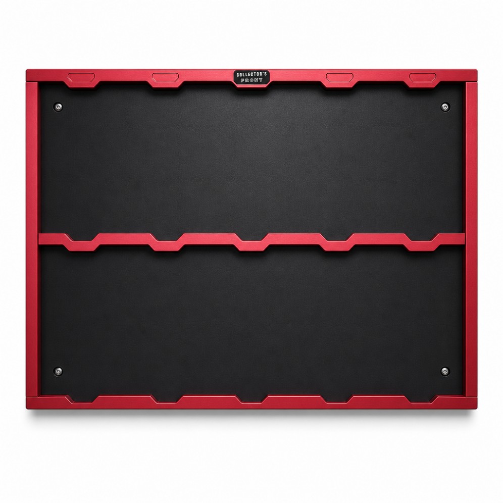 Standard Display in red anodized aluminum